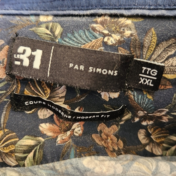 Le 31 Simons men's short sleeved button down shirt- xxl - Picture 2 of 4